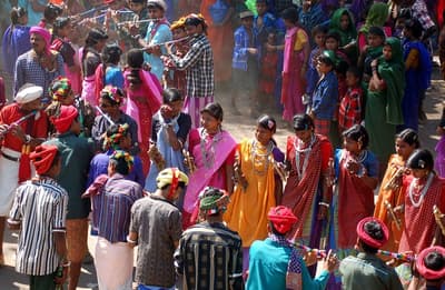 Bhil tribe people rituals on holi in india