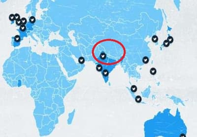 Twitter has shown the wrong map of India 