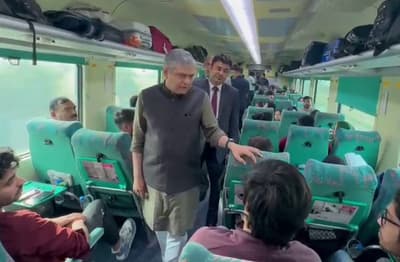 railways minister ashwini vaishnaw inspects shatabdi express takes fee