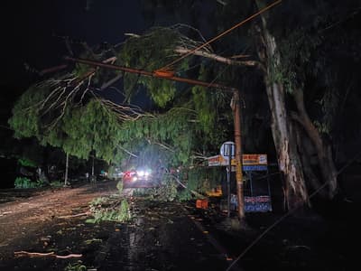 11 thousand volt power line broken due to Bad weather in Meerut