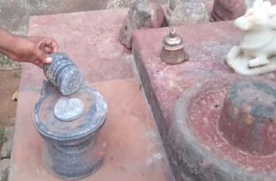 Shivlinga broken by unknown people in Mata temple, villagers expressed anger