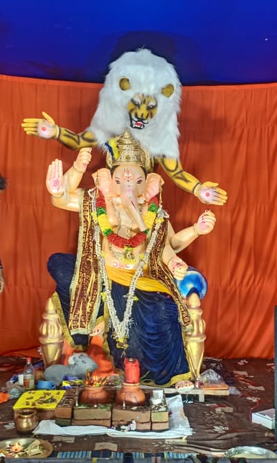 Ganeshotsav festival: Lord Ganesha is being worshiped with rituals