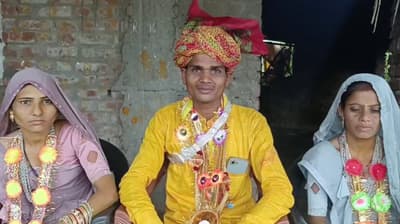 unique marriage Two brides one groom in banswara